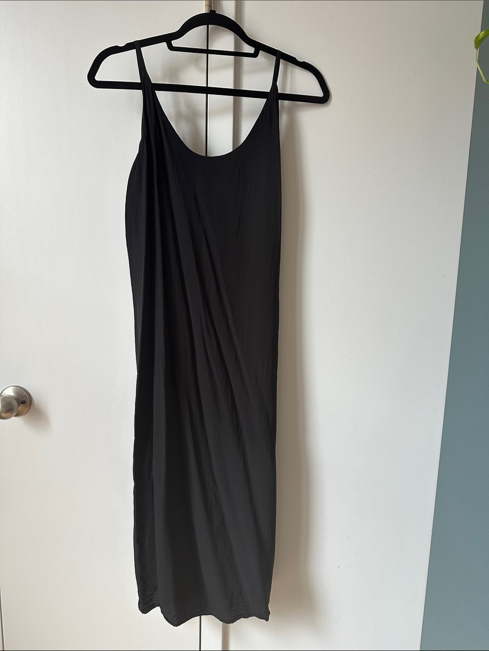 Everlane Black Maxi Slip Dress
